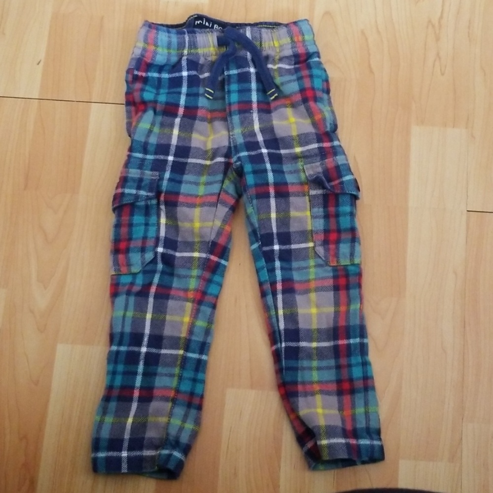 Mini Boden Gray/ Multi Color Plaid Pants 3Y